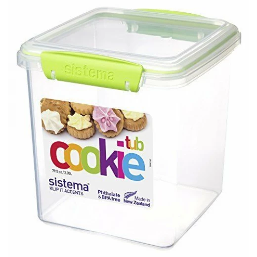 Sistema Klip It Accents Cookie Tub, 2.35 L - Assorted Colours, One Container - سيستما - Image 2
