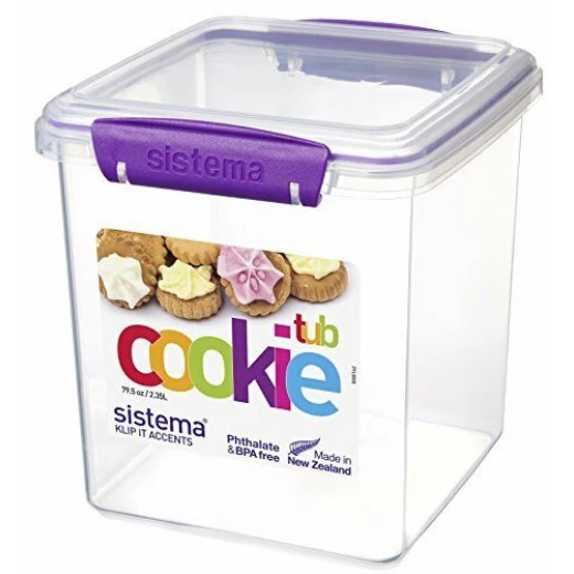 Sistema Klip It Accents Cookie Tub, 2.35 L - Assorted Colours, One Container - سيستما - Image 4