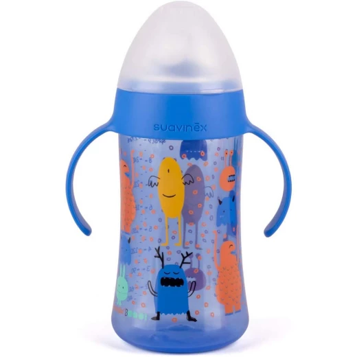 Suavinex Bottle Handles Non Spill Spout 270ml +4m Blue Suavinex Bottle Handles Non Spill Spout 270ml +4m Blue
