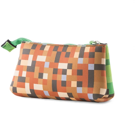 Creative School Pixel Pencil Case, Green/ Brown - بيكسي كرو - Image 2