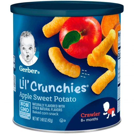 Gerber Lil Crunchies 42g Apple Sweet Potato Gerber Lil Crunchies 42g Apple Sweet Potato
