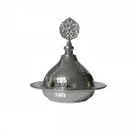 Mid 19th Century Silver Plated Candy Bowl with Lid Vase