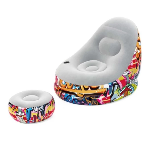 Bestway Lounge Chair Cruiser Graffiti Inflatable Sofa Arm Seat Relaxing Spots - بيست واي - Image 3