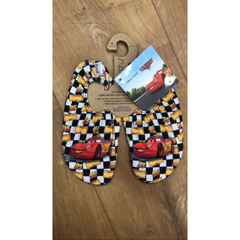 Slipstop, Disney Pixar Car Socks, Medium Size 27-29 - سليب ستوب