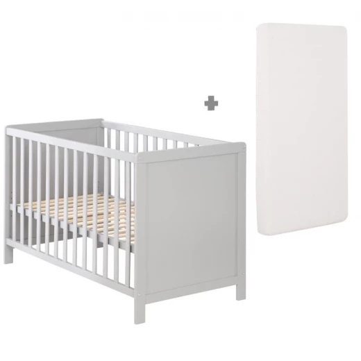 Extra Bed, 60 X 120 Cm, Taupe, Adjustable, 5 Slip Rungs, Incl. Slatted Base & Mattress - تراما بيبي - Image 5