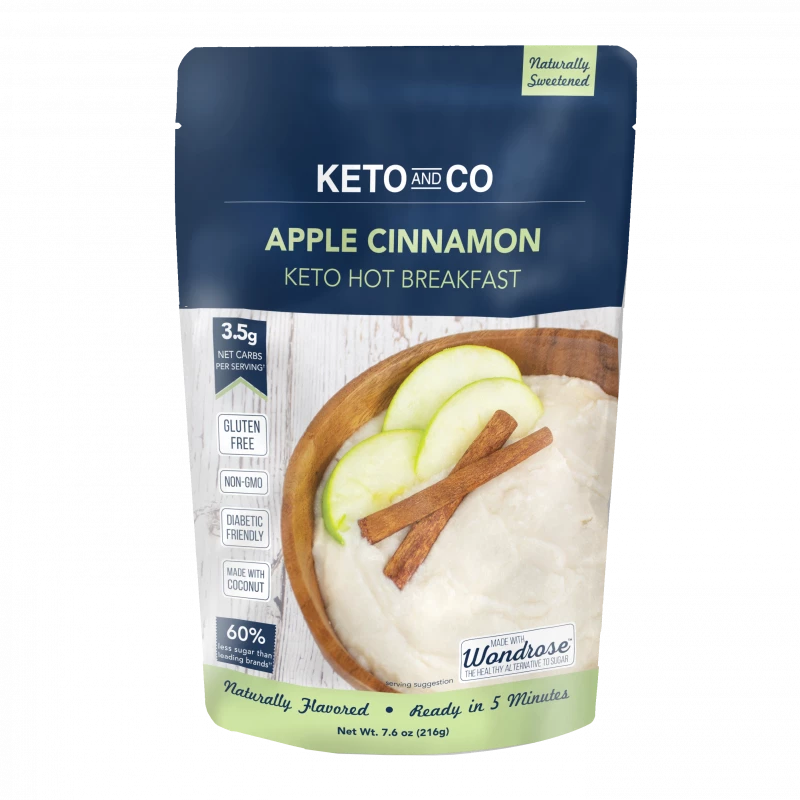 Keto and Co Hot Breakfast  Apple Cinnamon Flavor - كيتو اند كو