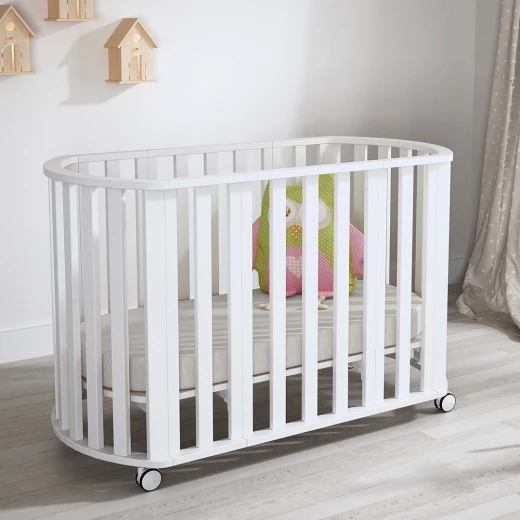 Trama Baby Cot Transformer, White Trama Baby Cot Transformer, White