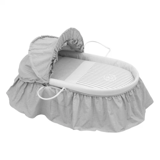 Cambrass - Basket With Frill And Hood- Grey Denim Cambrass - Basket With Frill And Hood- Grey Denim