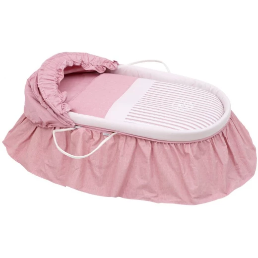 Cambrass  - Basket with Frills Plus Hood, Denim Pink - كامبراس - Image 3