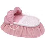 Cambrass  - Basket with Frills Plus Hood, Denim Pink - كامبراس