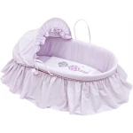 Cambrass - Moses Basket with Frills and Hood Une Gufo Pink - Cambrass