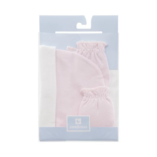 Cambrass - Cap and Mittens Liso Pink - Cambrass - Image 2