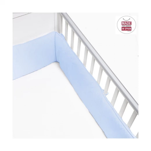 Cambrass - Cot Bumper 420x30x3 cm Liso E Blue - كامبراس - Image 3