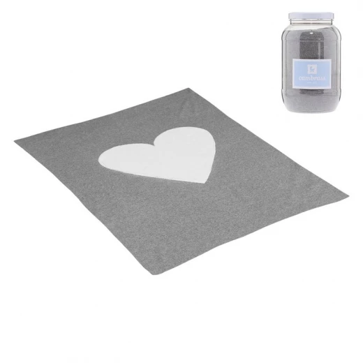 Cambrass - Baby Cotton Blanket 80X100 cm Cuore Grey Cambrass - Baby Cotton Blanket 80X100 cm Cuore Grey
