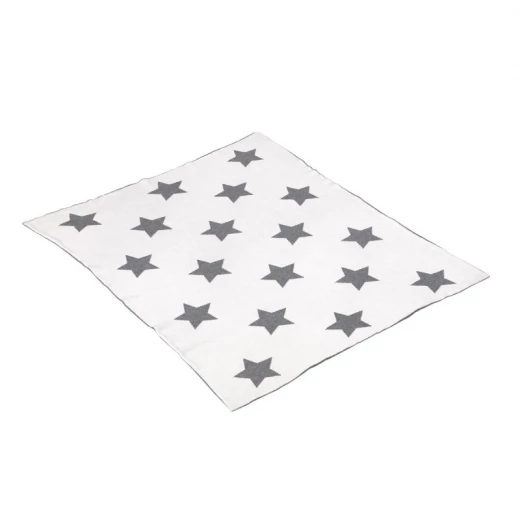 Cambrass - Baby Cotton Blanket 80 x100 x1 cm Star Grey - Cambrass - Image 3