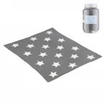 Cambrass - Baby Cotton Blanket 80 x100 x1 cm Star Grey - Cambrass