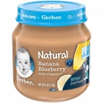 Gerber Food Natural Banana Blueberry Baby Meal, 113 g - جيربر