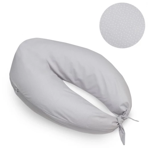 Cambrass - Nursing Pillow Moon 80x185x16 cm Sky Grey/rain Cambrass - Nursing Pillow Moon 80x185x16 cm Sky Grey/rain
