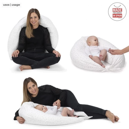 Cambrass - Nursing Pillow Moon 80x185x16 cm Sky Pink/rain - كامبراس - Image 6