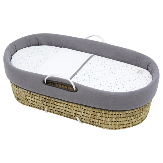 Cambrass - Quilted Basket Une Astra Grey 39x80x25 cm Cambrass - Quilted Basket Une Astra Grey 39x80x25 cm