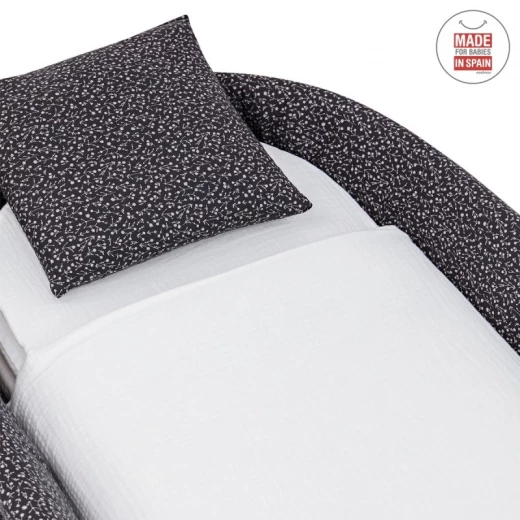Cambrass - Quilted Basket Mio Cuco+w.stan Denver Grey/flowers 49x86x61 cm - كامبراس - Image 2