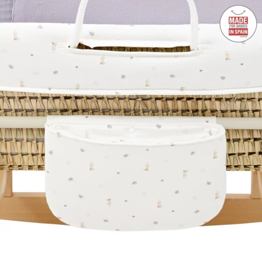 Cambrass - Quilted Baby Basket Mio Cuco+w.stan Quebec Ecru 49x86x61 cm - كامبراس - Image 5
