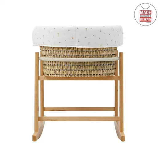 Cambrass - Quilted Baby Basket Mio Cuco+w.stan Quebec Ecru 49x86x61 cm - كامبراس - Image 4