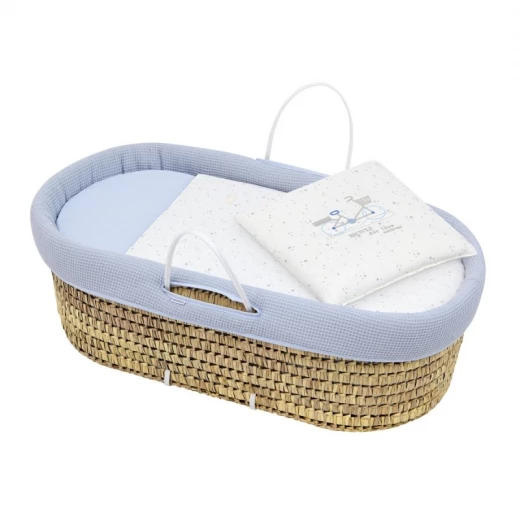Cambrass - Quilted Basket Une Sky Blue 39x80x25 cm Cambrass - Quilted Basket Une Sky Blue 39x80x25 cm