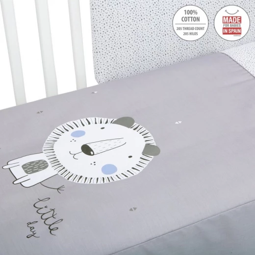 Cambrass - Set 2 Pcs.bedspread W/s Cot 60 Be Lion Grey 60x120x3 cm - كامبراس - Image 6