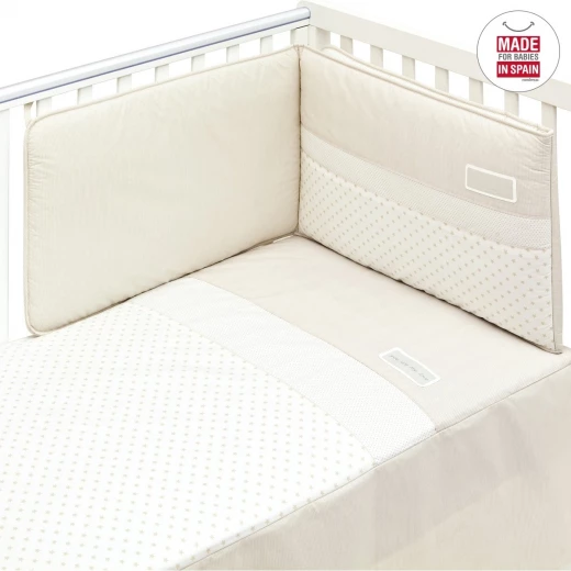 Cambrass - Set Bedspread+bumper 60x120 cm Star Beige - كامبراس - Image 3