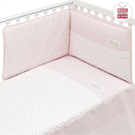 Cambrass - Set Bedspread+bumper 60x120 cm Star Pink - كامبراس - Image 3