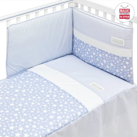 Cambrass - Set 2 Pcs.bedspread W/s Cot 70 Star Blue 70x140x3 cm - Cambrass - Image 4