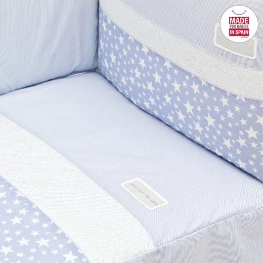 Cambrass - Set 2 Pcs.bedspread W/s Cot 70 Star Blue 70x140x3 cm - Cambrass - Image 5