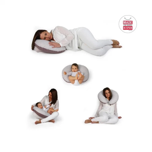 Cambrass - Small Nursing Pillow 53x45x10 cm Star Grey - كامبراس - Image 2