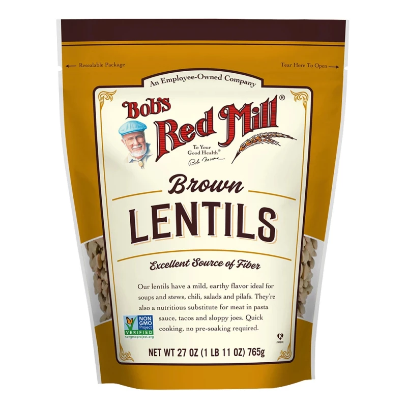 Bob's Red Mill - Brown Lentils Beans / New 765g - بوبز ريد ميل