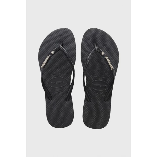 Havaianas Slim Metal Logo Flip Flops With Swarovski Crystals, Size 39/40 Havaianas Slim Metal Logo Flip Flops With Swarovski Crystals, Size 39/40