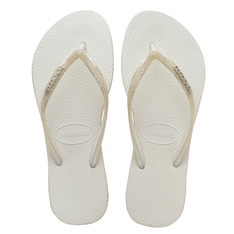 Hawaiian Slim Sparkle White, Size 37/38 - هافياناس