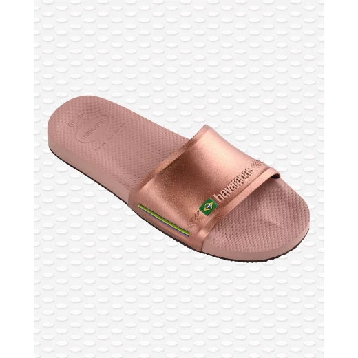 Havaianas Slide Brasil Rose/Gloden Blush Size 33-34 - هافياناس - Image 5