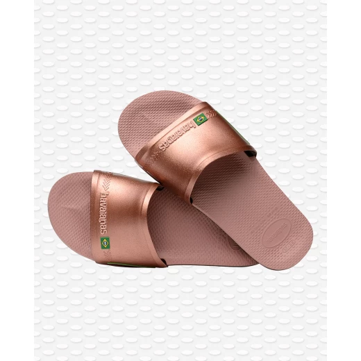 Havaianas Slide Brasil Rose/Gloden Blush Size 39-40 - هافياناس - Image 4