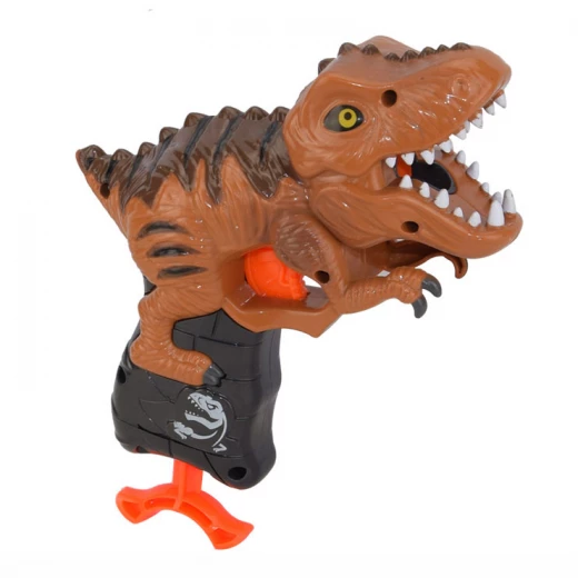 Blaze Storm Manual Soft Bullet Gun with 5 pcs Darts, Brown Dinosaur - بليز ستورم - Image 7