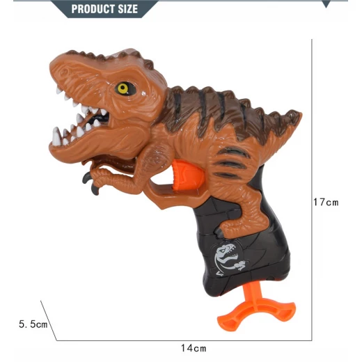 Blaze Storm Manual Soft Bullet Gun with 5 pcs Darts, Brown Dinosaur - بليز ستورم - Image 4