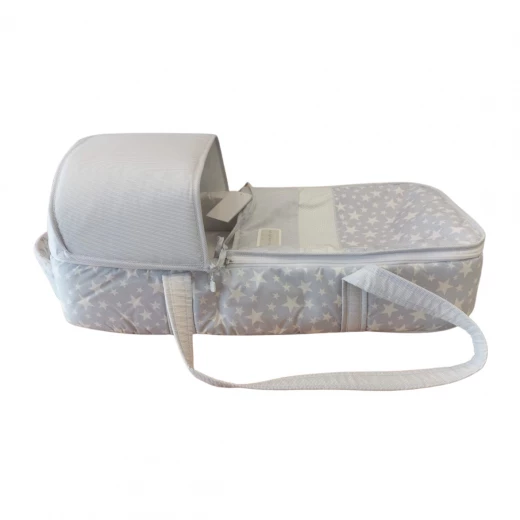 Cambrass Carry Cot Hood Foam Star Grey 70X36 cm