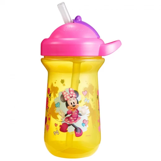 The First Years Flip-Top Straw Cup for Toddlers, Disney Minnie Mouse, 10 Ounce The First Years Flip-Top Straw Cup for Toddlers, Disney Minnie Mouse, 10 Ounce