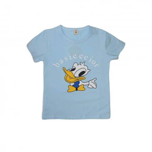 Short Sleeves T-shirt with Duck Design, 6m+, Blue Short Sleeves T-shirt with Duck Design, 6m+, Blue
