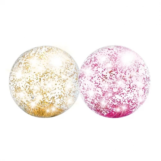 Intex Transparent Glitter Beach Ball, 1 Pack, Assorted Color Intex Transparent Glitter Beach Ball, 1 Pack, Assorted Color