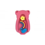 Baby Love Comfy Baby Teddy Bath Sponge, Red