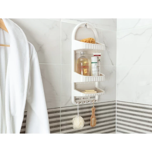 Leonda Bathroom Hanger - White Leonda Bathroom Hanger - White