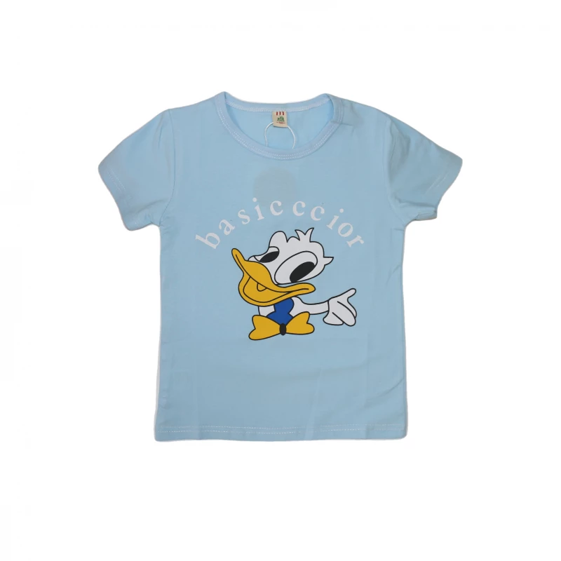 Short Sleeves T-shirt with Duck Design, 3 years, Blue