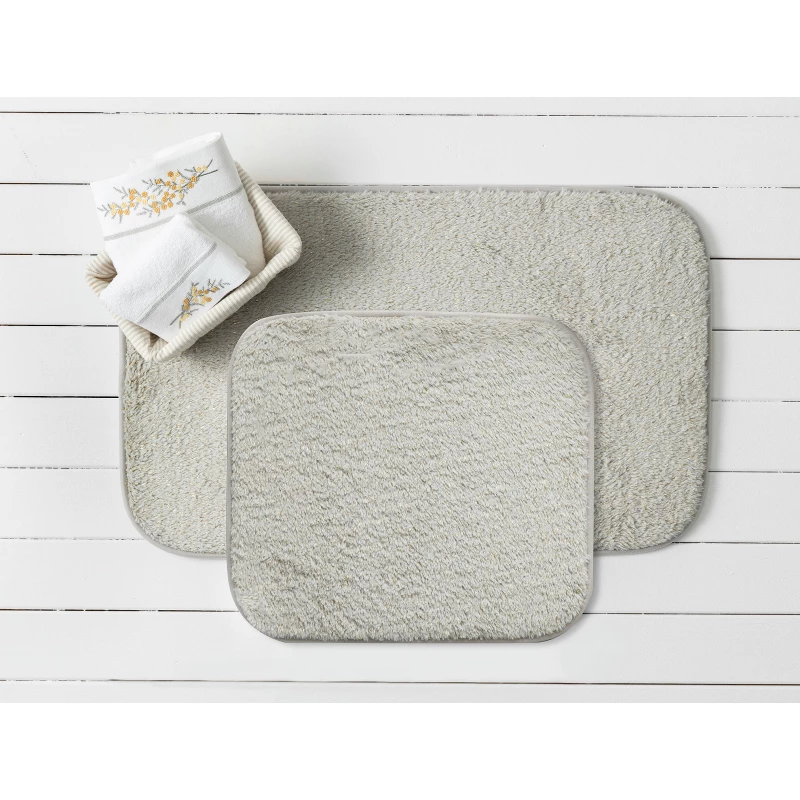 Madame Coco Acel 2-Piece Bath Mat Set - Beige - مدام كوكو
