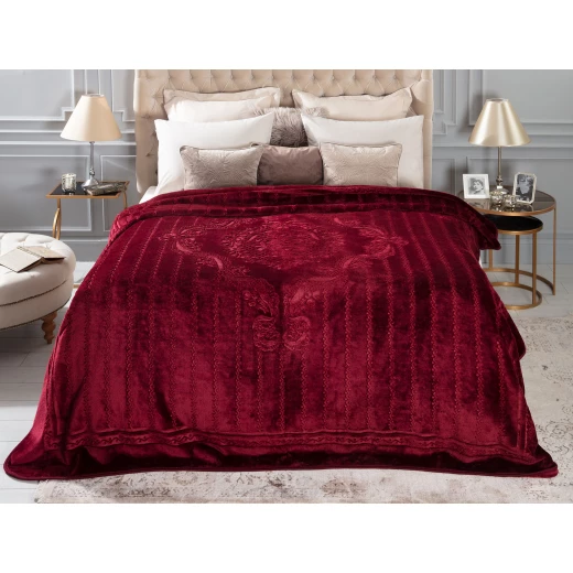 Madame Coco Oisemont Double Emboss Blanket - Red Madame Coco Oisemont Double Emboss Blanket - Red